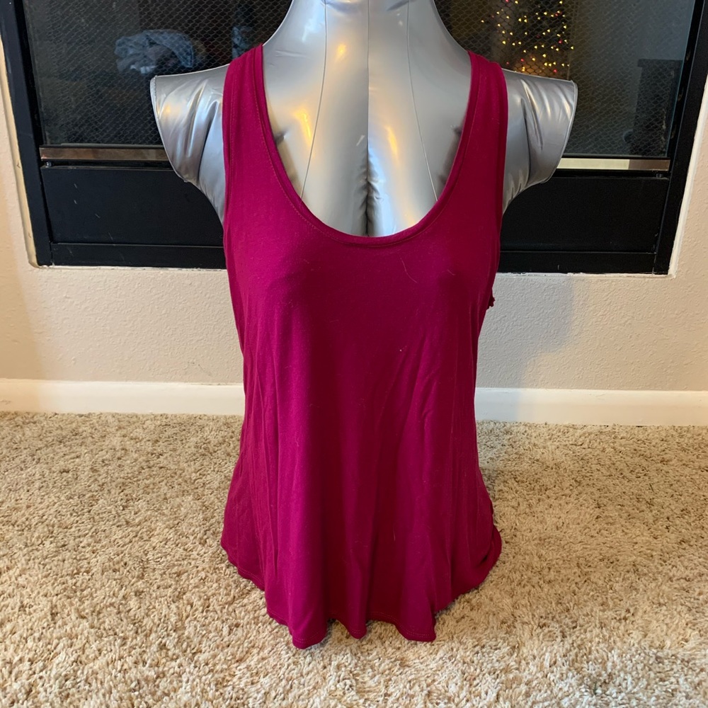 GAP Magenta Loose Racerback Tank Top